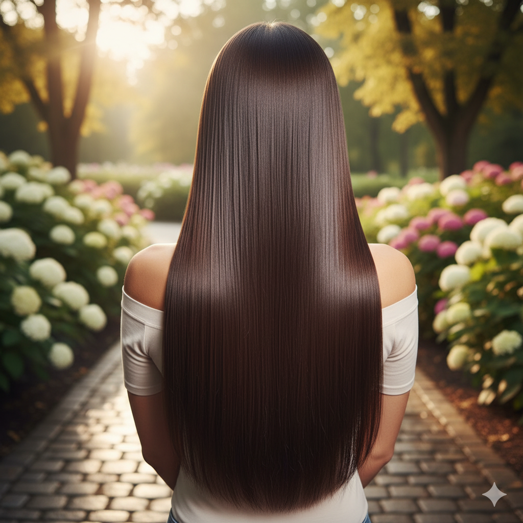 Beautiful woman with healthy hair